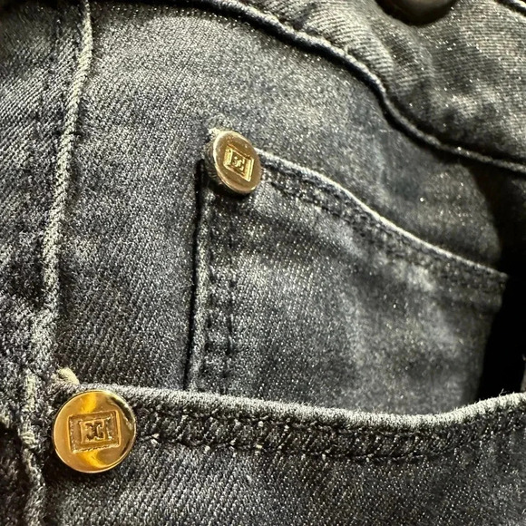 Escada navy with silvery details straight jeans size 38 - Picture 6 of 15